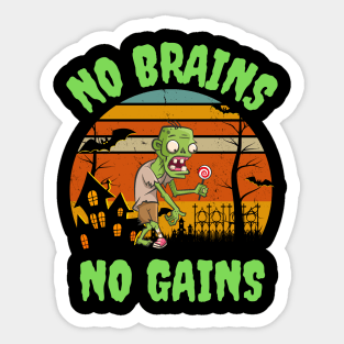 Halloween Gym Zombie Sticker